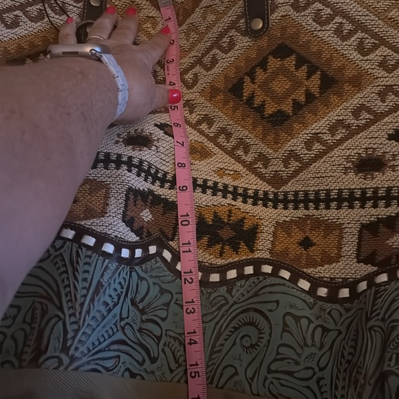 Myra Boho Tote Bag with Tribal Pattern new with tags . Good for weekend travel . - Picture 6 of 8